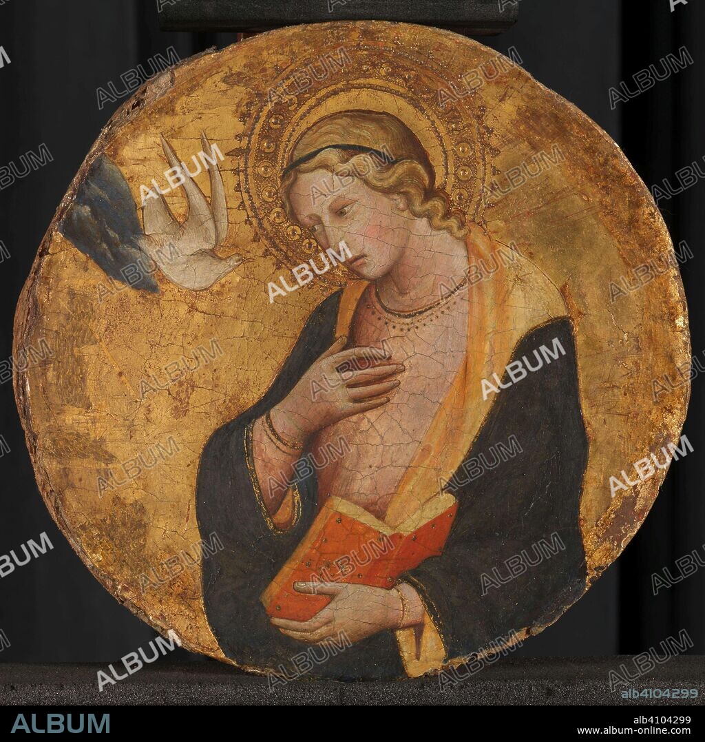 LORENZO DI NICCOLò (ATTRIBUTED TO). Virgin Annunciate. Maria van de verkondiging. Dating: c. 1392 - c. 1412. Place: Florence. Measurements: d 23.5 cm.