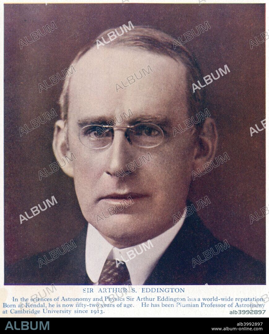 Arthur Stanley Eddington (1882-1944), British astronomer, physicist and mathematician.. Supporter and promoter of Einstein's theories of Relativity, c1934.