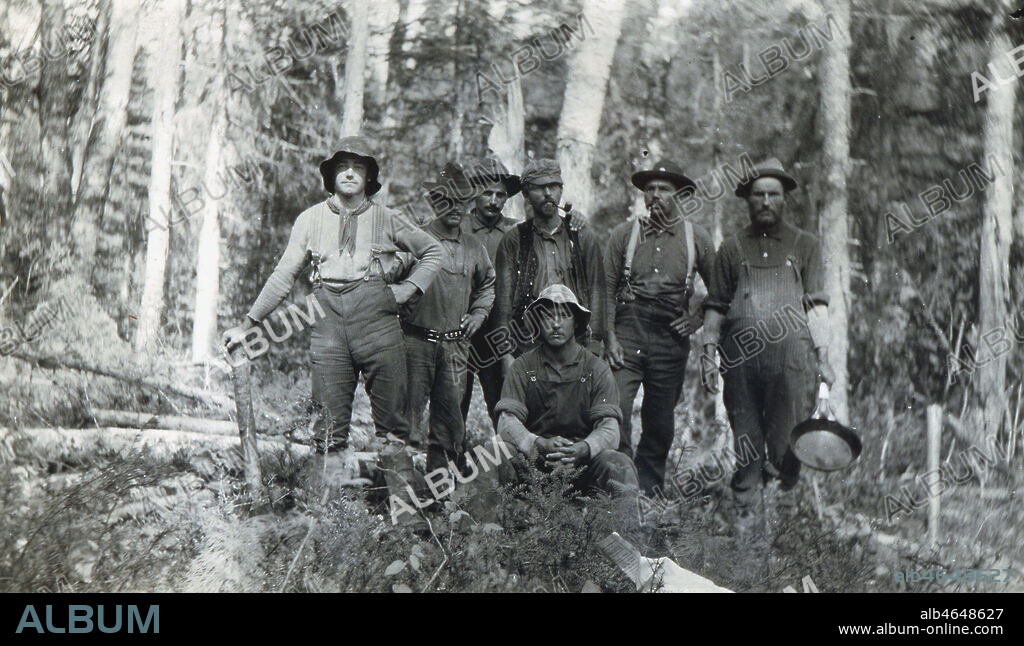 Trappeurs du Canada vers 1904. Photographie du marquis D'Aigneaux (1874-1948). Credit : Coll. Foras/KHARBINE-TAPABOR.