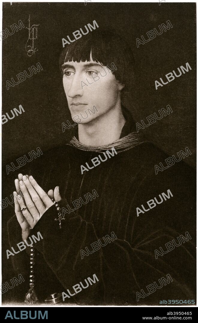 'Philippe de Croy, Seigneur of Sempy', 1927. Found in the collection of the Koninklijk Museum voor Schone Kunsten, Antwerp, Belgium. A print from Flemish and Belgian art 1300-1900, The Exhibition organised by the Anglo-Belgian Union at Burlington House, London. Essays by paul Lambotte, Dr Max Friedlander and W G Thomsom, Apollo Press, London, 1927.