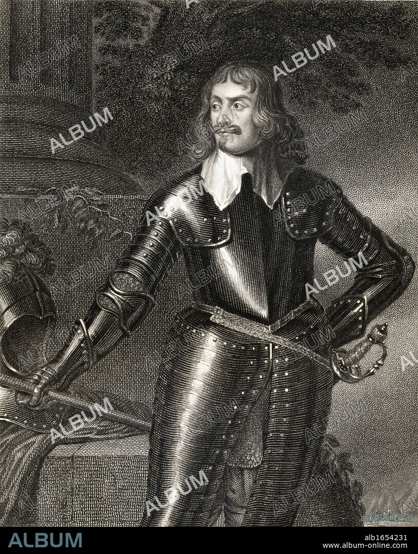 William Craven 1st Earl of Craven Baron Craven 1606-1697 English courtier and Royalist during English civil wars From the book 'Lodge's British Portraits' published London 1823.