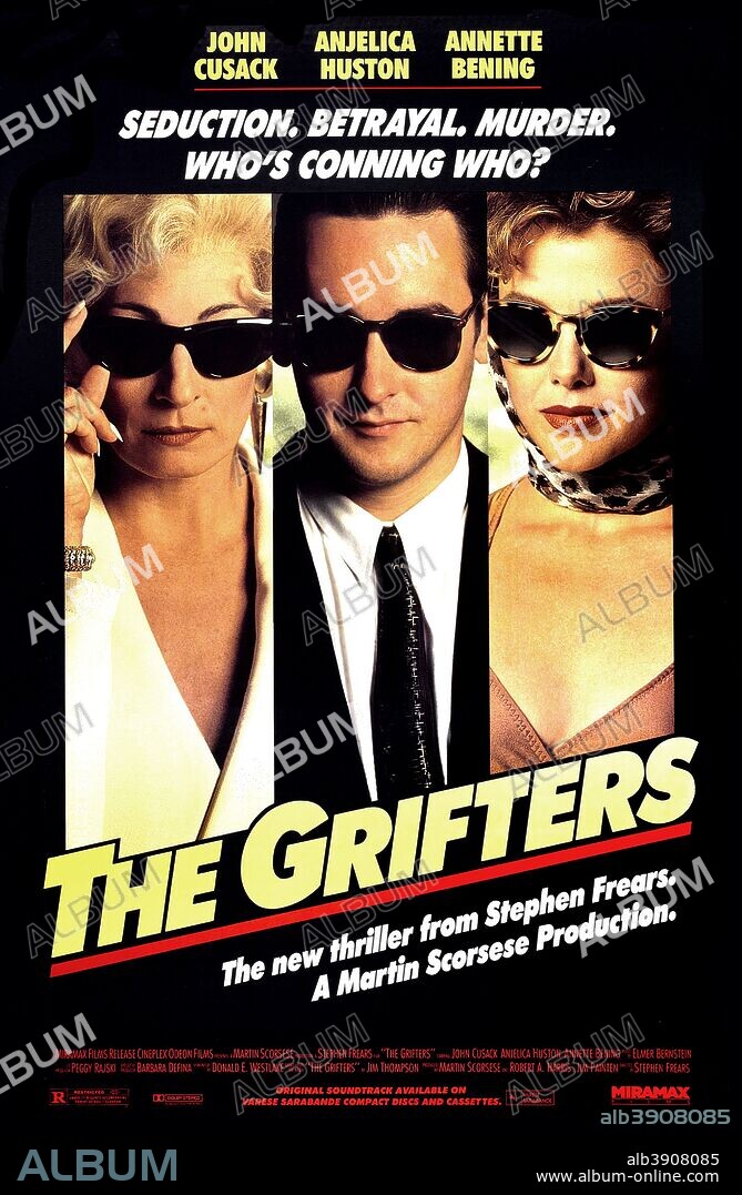 Poster of THE GRIFTERS, 1990, directed by STEPHEN FREARS. Copyright CINEPLEX ODEON FILMS, INC.