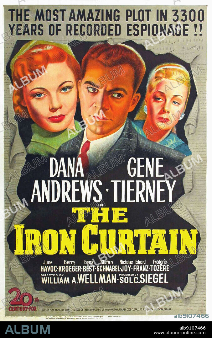 Poster of THE IRON CURTAIN, 1948, directed by WILLIAM A. WELLMAN. Copyright 20TH CENTURY FOX.