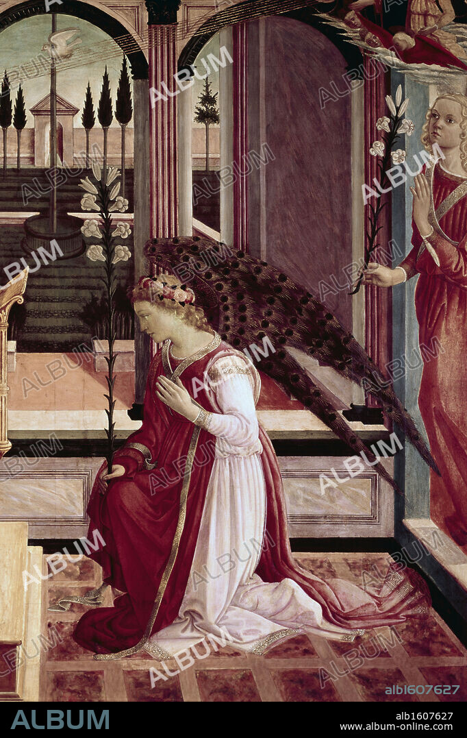 The Annunciation - Detail Filippo Lippi (ca.1406-1469 Italian).