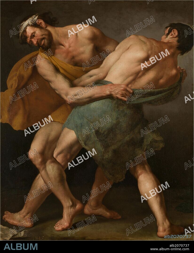 FRACANZANO CESARE. Cesare Fracanzano / 'Dos luchadores', 1637, Escuela Italiana, Óleo sobre lienzo, 156 cm x 128 cm, P00142.