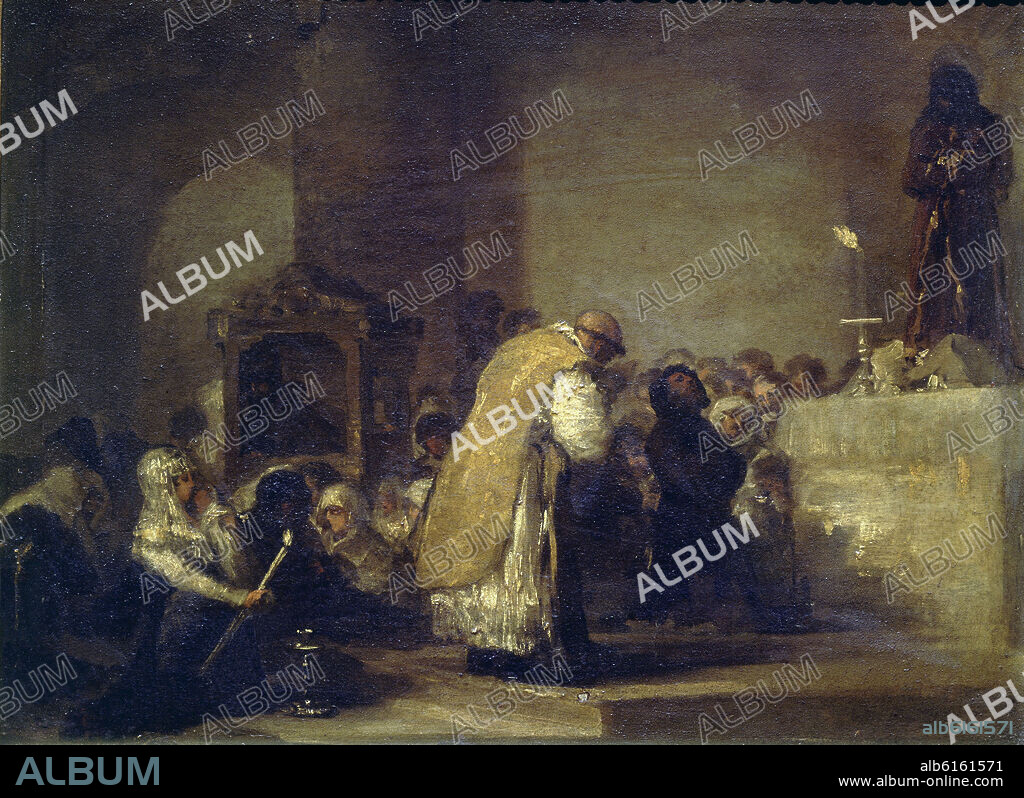 FRANCISCO DE GOYA (1746-1828). MISA DE PURIFICACION O DE PARIDA - SIGLO XIX.
