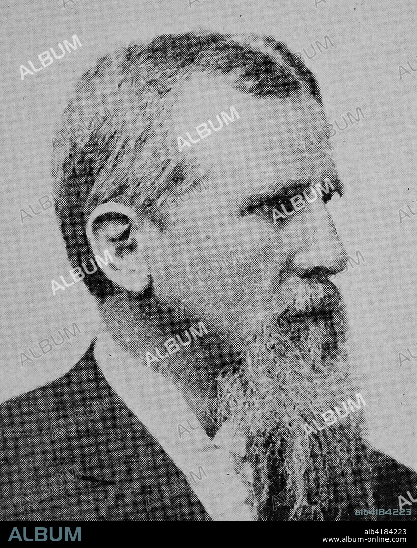 Friedrich Ratzel, August 30, 1844 - August 9, 1904, was a German geographer and ethnographer, reproduction of a photo from the year 1895, digital improved.