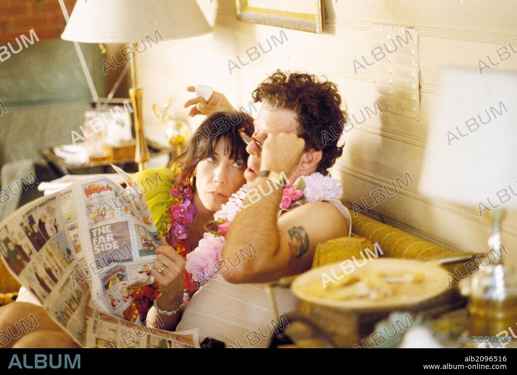 ANNE ARCHER and TOM WAITS in SHORT CUTS, 1993, directed by ROBERT ALTMAN. Copyright SPELLING FILMS INTERNATIONAL.