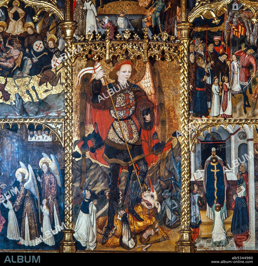 Guillem Talarn / Retablo de Sant Miquel, realizado por Jaume Cirera y Guillem Talarn en la mitad del siglo XV. Santa Maria de Terrassa.