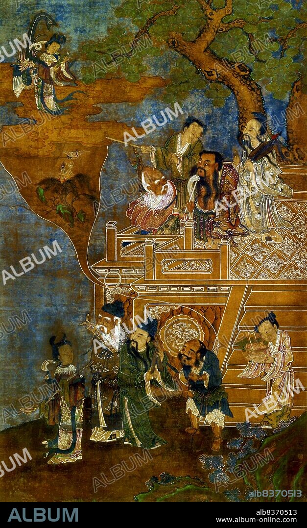 The Eight Immortals are a group of legendary <i>xian</i> (immortals) in Chinese mythology, folk religion and Taoism. The Eight Immortals are believed to have been born in either the Tang or Song Dynasty, though they were first described in the Yuan Dynasty, most likely named after the Eight Immortals Scholars of the Han.<br/><br/>. The names of the Immortals were: He Xiangu; Cao Guojiu; Li Tieguai; Lan Caihe; Lu Dongbin; Han Xiangzi; Zhang Guolao; and Zhongli Quan. They were each said to have in their possession a tool with which they could transfer their power to and either bestow life or destroy evil, known as the 'Covert Eight Immortals'. They were believed to have lived on a group of five islands, including Penglai Mountain-Island, in the Bohai Sea.<br/><br/>. The Eight Immortals are considered signs of longevity and prosperity, and are very popular in art and literature. They are a commonly seen element in secular Chinese culture and revered by Taoists, with many shrines dedicated to them scattered throughout China, Taiwan and Singapore.
