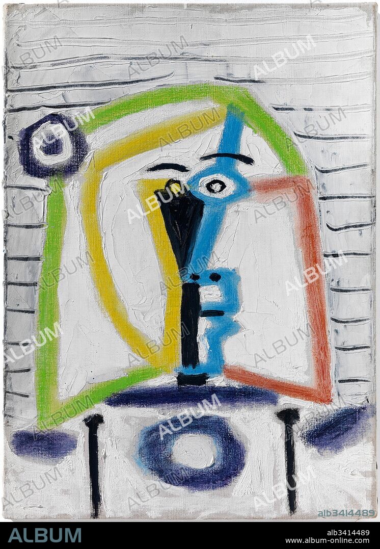 Pablo Picasso / "Las Meninas (Infanta Margarita Maria)", 1957, Oil, graphite pencil and colored pencil on canvas, 33 x 24 cm, MPB 70,441.