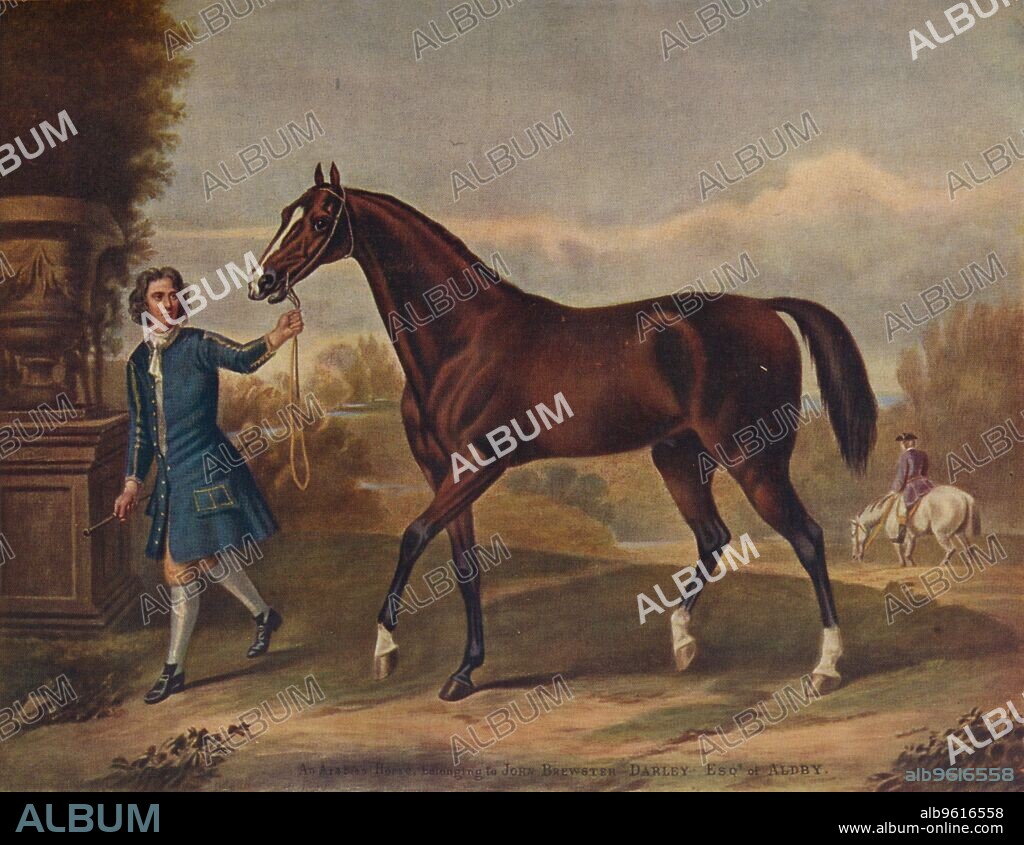'The Darley Arabian', c1720, (1922). After John Wootton (c 1682–1764). From British Sporting Artists: From Barlow to Herring, by Walter Shaw Sparrow [John Lane The Bodley Head, Limited, London, 1922].