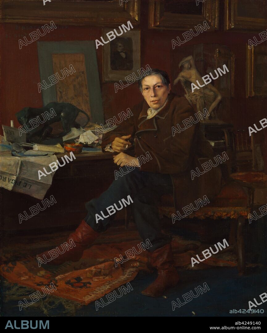 Albert Wolff in His Study, 1881. Jules Bastien-Lepage (French, 1848-1884). Oil on panel; unframed: 32 x 27 cm (12 5/8 x 10 5/8 in.).