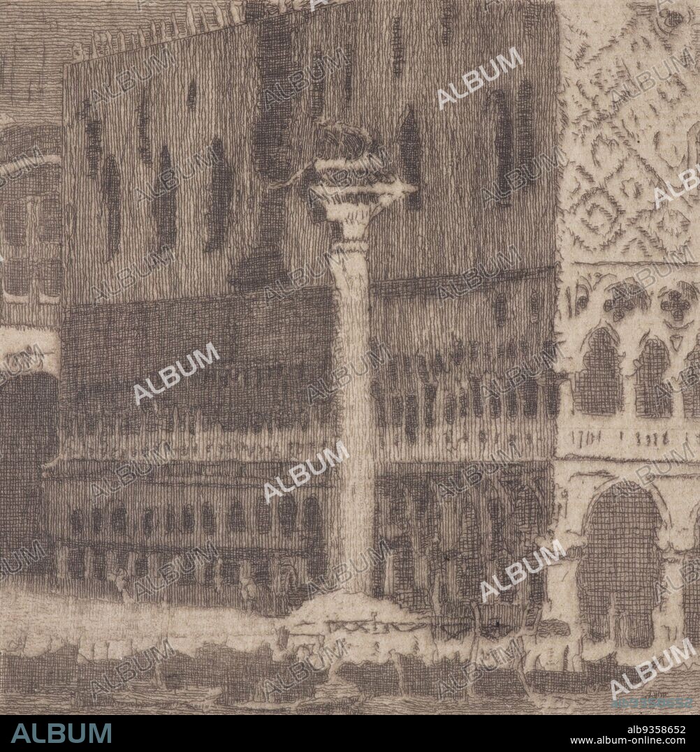 The Lion of St. Mark, Venice, Walter Sickert, artist, 1915, England, etching, Walter Richard Sickert (1860-1942) was an English painter and printmaker who was a member of the Camden Town Group in London. He was an important influence on distinctively British styles of avant-garde art in the 20th century.