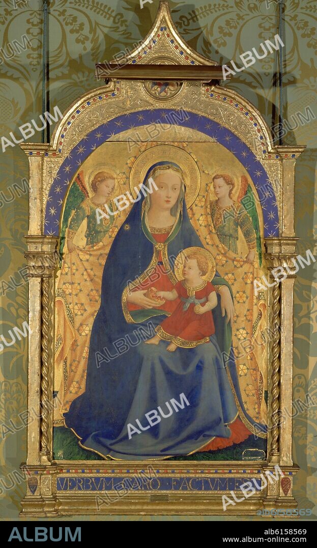 GUIDO DI PIETRO (1400/1455) FRA ANGELICO O FRAY AN. LA VIRGEN DE LA GRANADA - SIGLO XV - ESCUELA FLORENTINA - FOTO AÑOS 80.