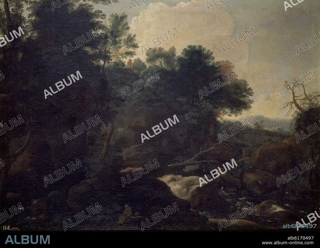 JACQUES D ARTHOIS (1613-1686) PINTOR FLAMENCO. PAISAJE - SIGLO XVII - OLEO/LIENZO - 172 x 98 cm - NP 1357 - NP 1357 - ESCUELA FLAMENCA.