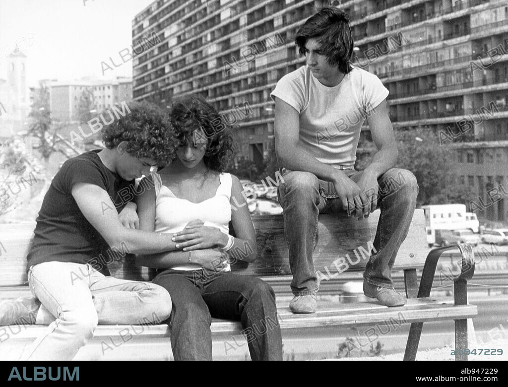ANTONIO FLORES, JOSE LUIS MANZANO y ROSARIO FLORES en COLEGAS, 1982, dirigida por ELOY DE LA IGLESIA.