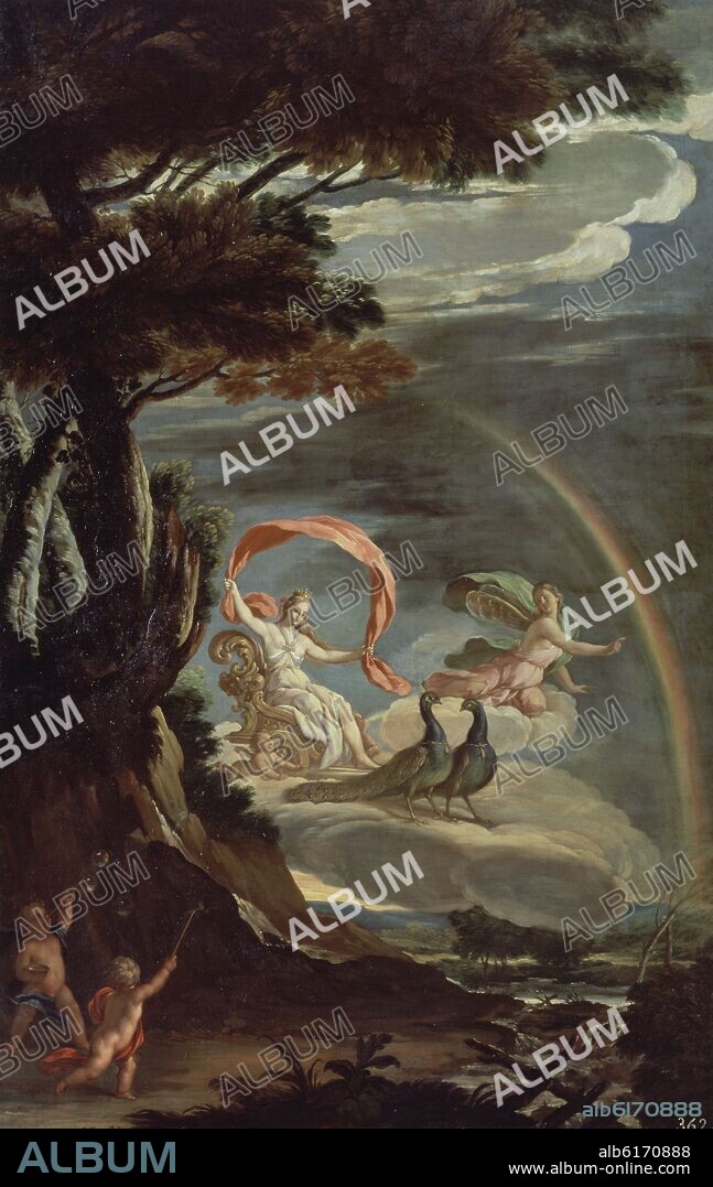 ANTONIO PALOMINO Y VELASCO (1655-1726). ALEGORIA DEL AIRE - HACIA 1700 - OLEO/LIENZO - 246x156 cm - ROCOCO ESPAÑOL.