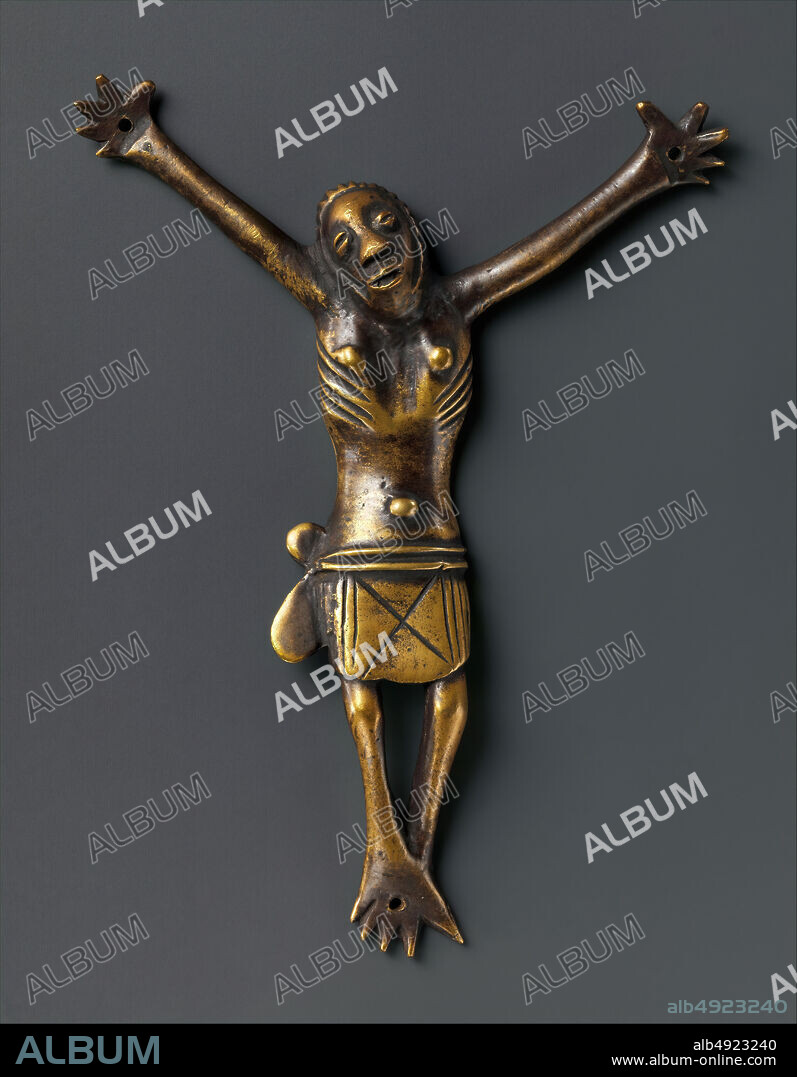Christ, Kongo peoples; Kongo Kingdom, 18th19th century, Democratic Republic of the Congo; Angola; Republic of the Congo, Kongo peoples; Kongo Kingdom, Open-back cast brass, H. 4 3/8 in. (11.1 cm), W. 4 1/2 in. (11.4 cm), D. 7/8 in. (2.2 cm), Metal-Sculpture.