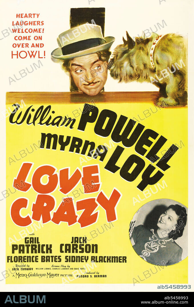MYRNA LOY y WILLIAM POWELL en MI MARIDO ESTA LOCO, 1941 (LOVE CRAZY), dirigida por JACK CONWAY. Copyright M.G.M.