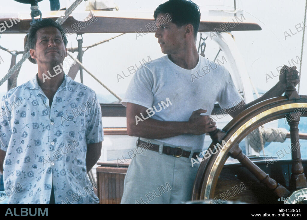 JEFF BRIDGES y SCOTT WOLF en TORMENTA BLANCA, 1996 (WHITE SQUALL), dirigida por RIDLEY SCOTT. Copyright HOLLYWOOD PICTURES.