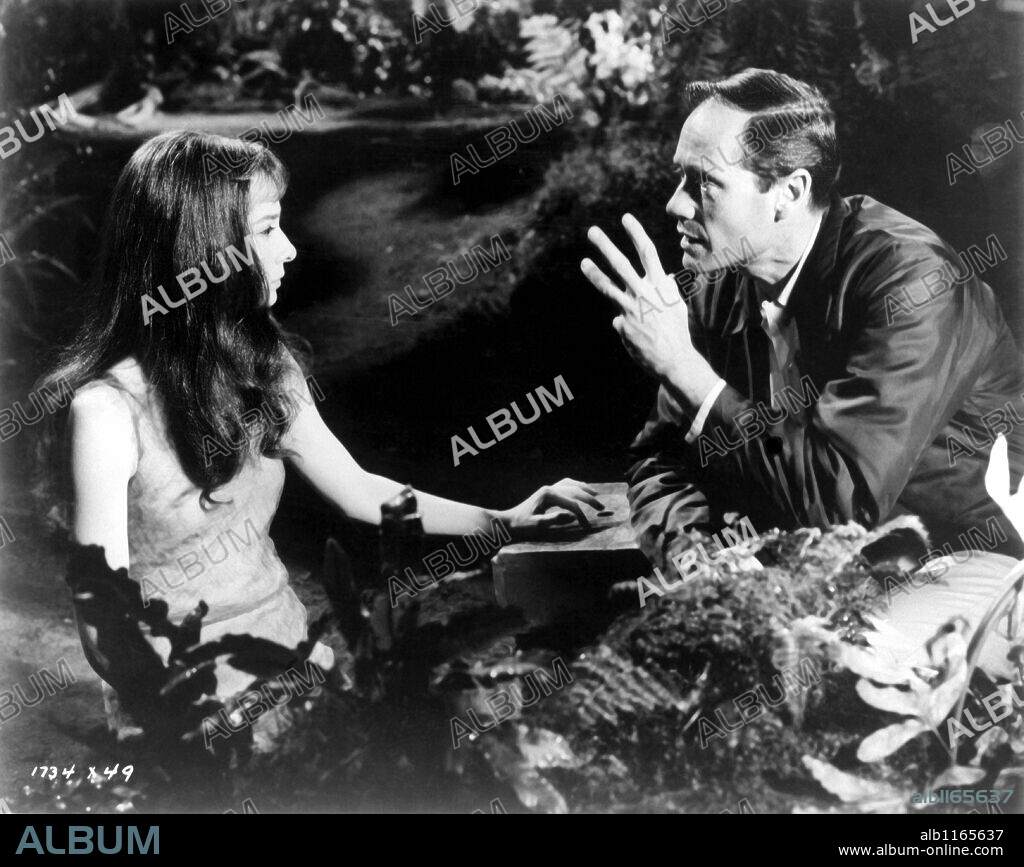AUDREY HEPBURN and MEL FERRER in GREEN MANSIONS, 1959, directed by MEL FERRER. Copyright M.G.M.
