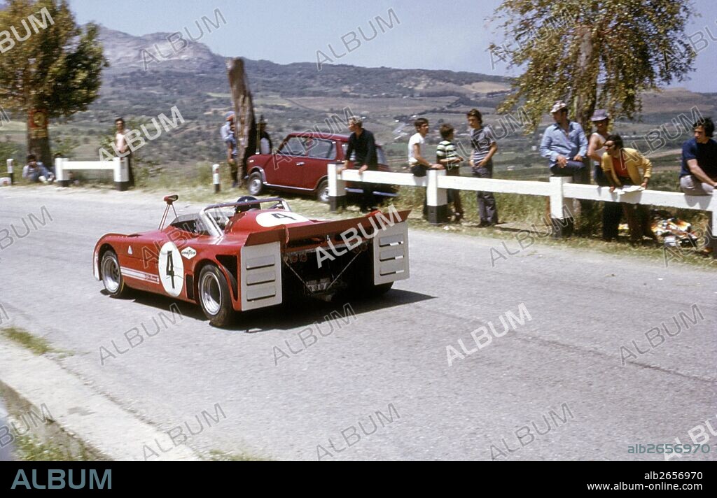 Andrea de Adamich-Toine Hezeman's Alfa Romeo T33-TT-3, finished 3rd. Targa Florio, Sicily 21 May 1972.