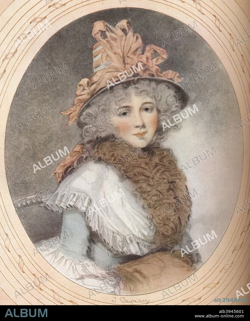 'Lady Erne', 18th century. After John Dowman (1750-1824). From The Connoisseur 1913, edited by J. T. Herbert Baily. [Otto Limited, London, 1913].