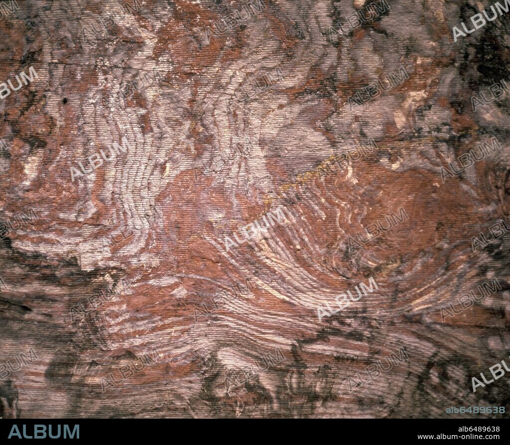 INTERIOR DEL TEMPLO FUNERARIO TALLADO EN LA ROCA TAMBIEN LLAMADO JAZNEH FIRAUM - DETALLE DEL TECHO - SIGLO I AC.