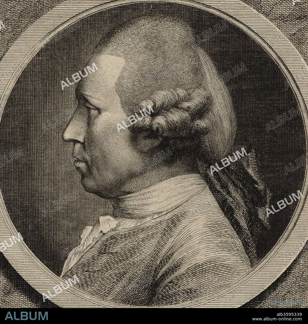 FRIEDRICH CHRISTIAN GOTTLIEB GEYSER. Portrait of the composer Johann Adam Hiller (1728-1804).