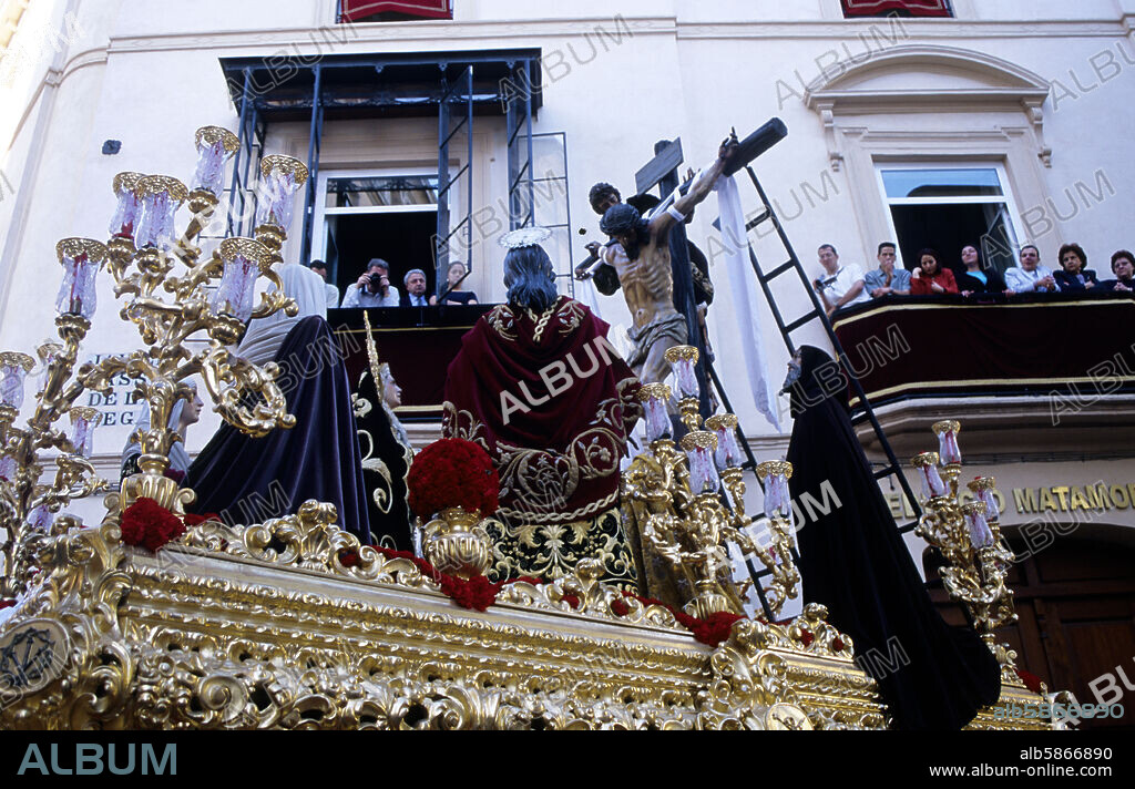 semana santa, (sábado), hermandad de "La Trinidad", paso del Cristo de las 5 Llagas.