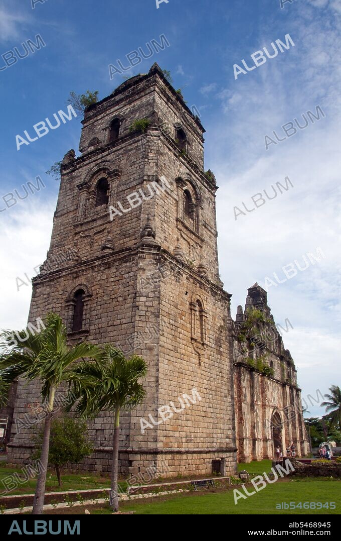 The earliest historical record of the Paoay area dates back to 1593, becoming an Augustinian independent parish in 1686. Building of the present church was started in 1694 by Augustinian friar Father Antonio Estavillo, and it was completed in 1710. The church is famous for its distinct architecture highlighted by the enormous buttresses on the sides and back of the building.