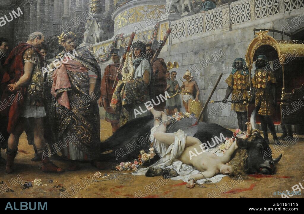Henryk Siemiradzki (1843-1902). Pintor polaco. La Dirce cristiana, 1897. Detalle. Museo Nacional de Varsovia. Polonia.