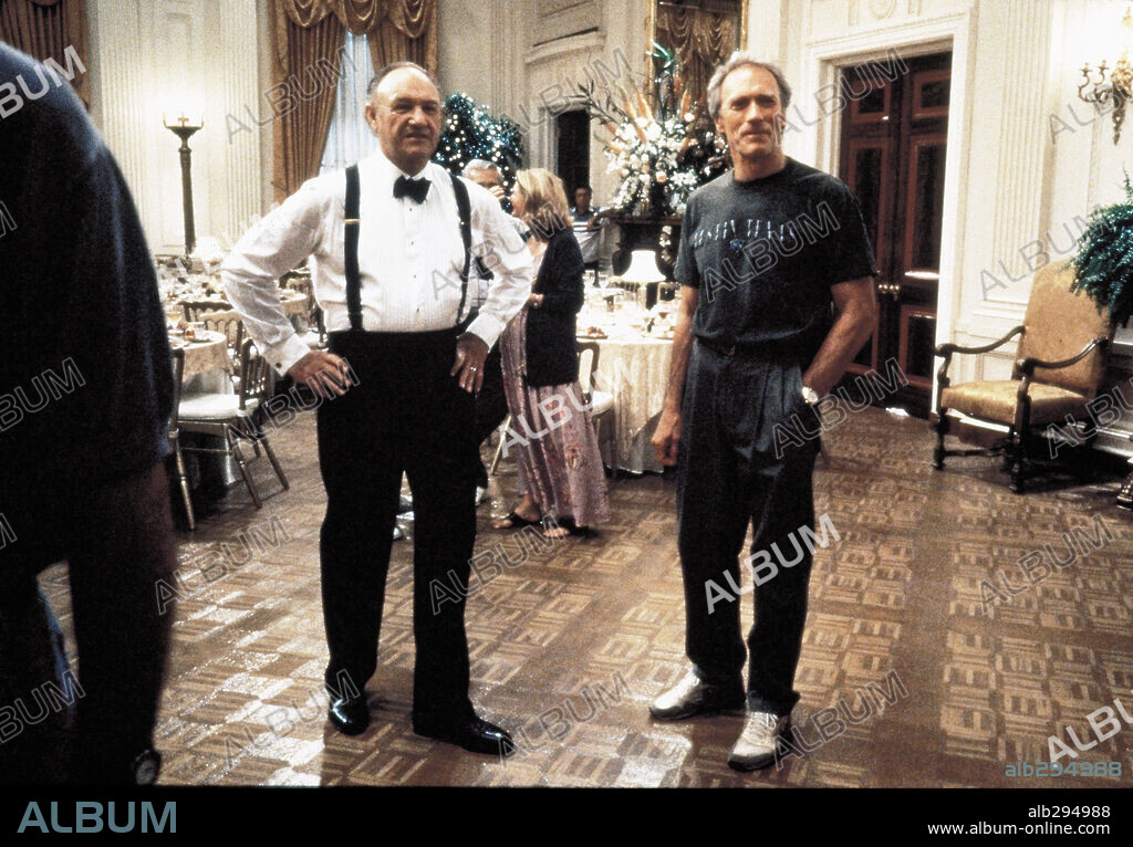 CLINT EASTWOOD y GENE HACKMAN en PODER ABSOLUTO, 1997 (ABSOLUTE POWER), dirigida por CLINT EASTWOOD. Copyright CASTLE ROCK ENTERTAINMENT / KUHN, GRAHAM.