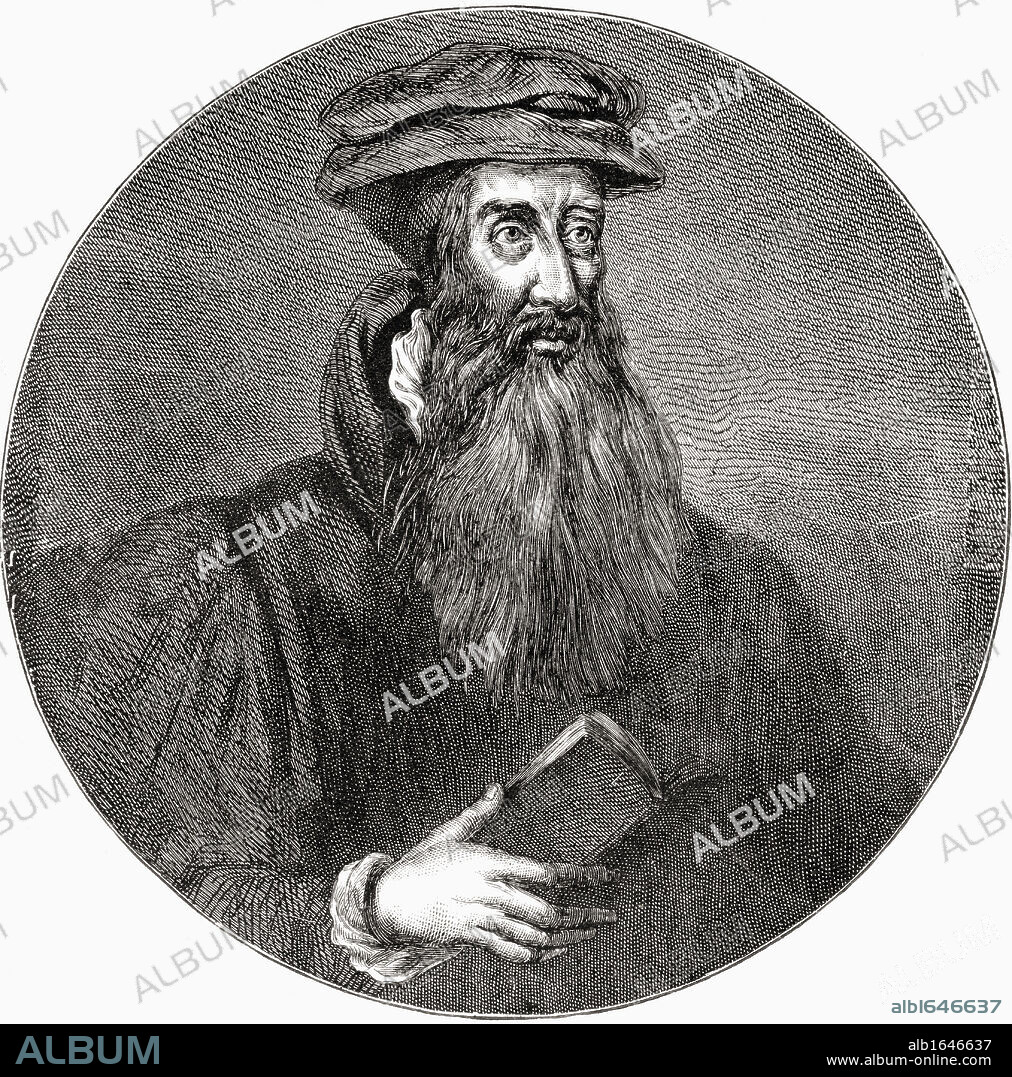 John Knox c. 1510 to 1572. Scottish clergyman, leader of the Protestant Reformation and founder of the Presbyterian denomination. From the book Scottish Pictures Drawn with Pen and Pencil by Samuel G. Green published 1886.