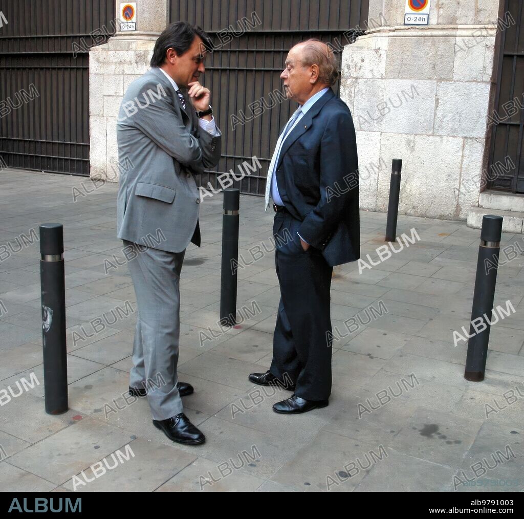 Barcelona....24....5...2006..Conference by Xavier Trias...Artur Mas...Duran Lleida.....Photo Yolanda Cardo...Archdc...Jordi Pujol.