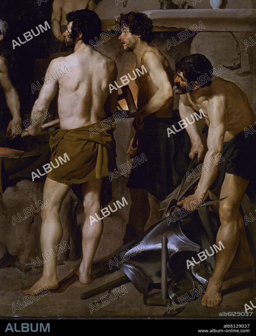 DIEGO VELAZQUEZ (1599-1660). 'Vulcan's Forge (detail)', 1630, Oil on canvas, P01171.