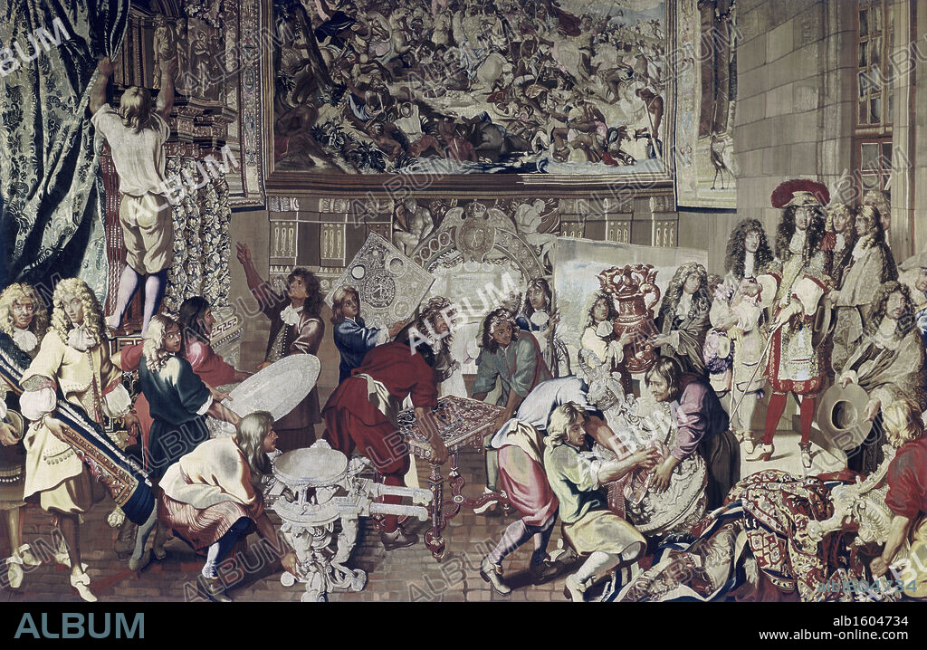 Louis XIV Visit To Gobelins Factory, Oct. 15, 1667  Artist Unknown (French).