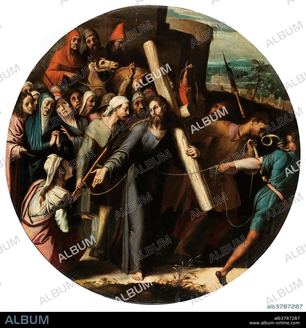 PEDRO DE CAMPAÑA. Pedro de Campaña / 'Cristo camino del Calvario'. Hacia 1547. Óleo sobre tabla de madera de roble.