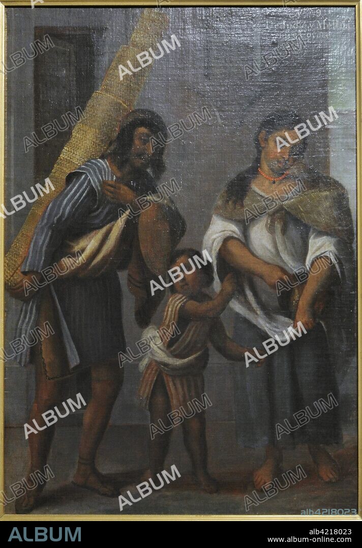 Título: Castas; De indio y mestiza, coyote. Autor: Andrés de Islas (siglo XVIII). Pintura sobre lienzo. Grado de mestizaje entre indígenas, europeos y africanos. Género" Pintura de Castas". Virreinato de la Nueva España. Escuela Mexicana. México. 1774. Museo de América. Madrid. España.