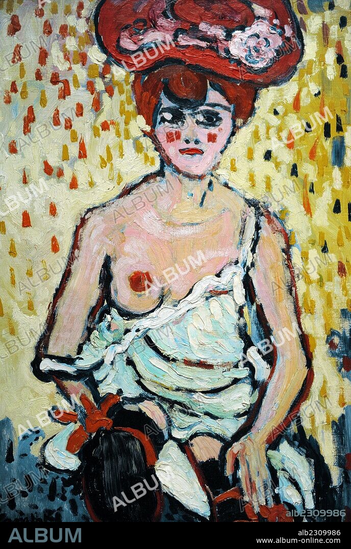 Maurice Vlaminck (1876-1958). French painter. Dancer of the Rat Mort, 1905-1906. Oil on canvas. Israel Museum. Jerusalem.