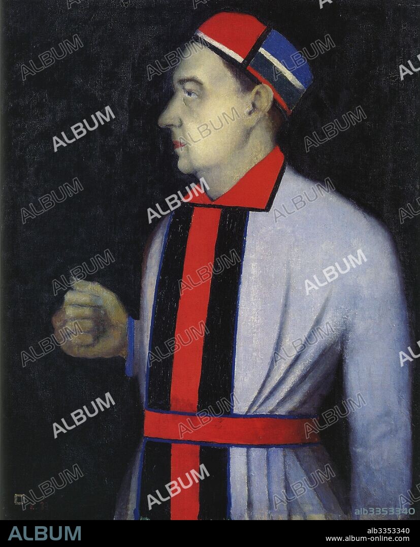 KASIMIR SEVERINOVICH MALEVICH. Portrait of Nikolai Nikolayevich Punin (1888-1953).