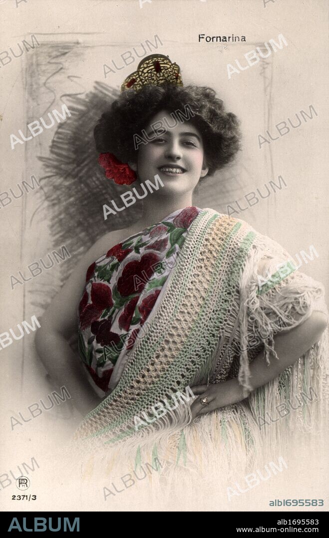 Consuelo Bello, llamada "La Fornarina" (1875-1915). Cupletista, cantante ligera española.
