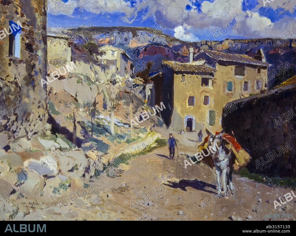 JOAQUIM MIR I TRINXET. l'Alforja,  óleo sobre lienzo, 84x110cm.