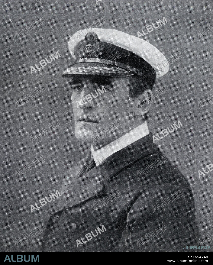 Admiral of the Fleet Sir Reginald Yorke Tyrwhitt, 1st Baronet of Terschelling and of Oxford, 1870 to 1951. Admiral of the Royal Navy in World War I. From The Illustrated War News, 1915.