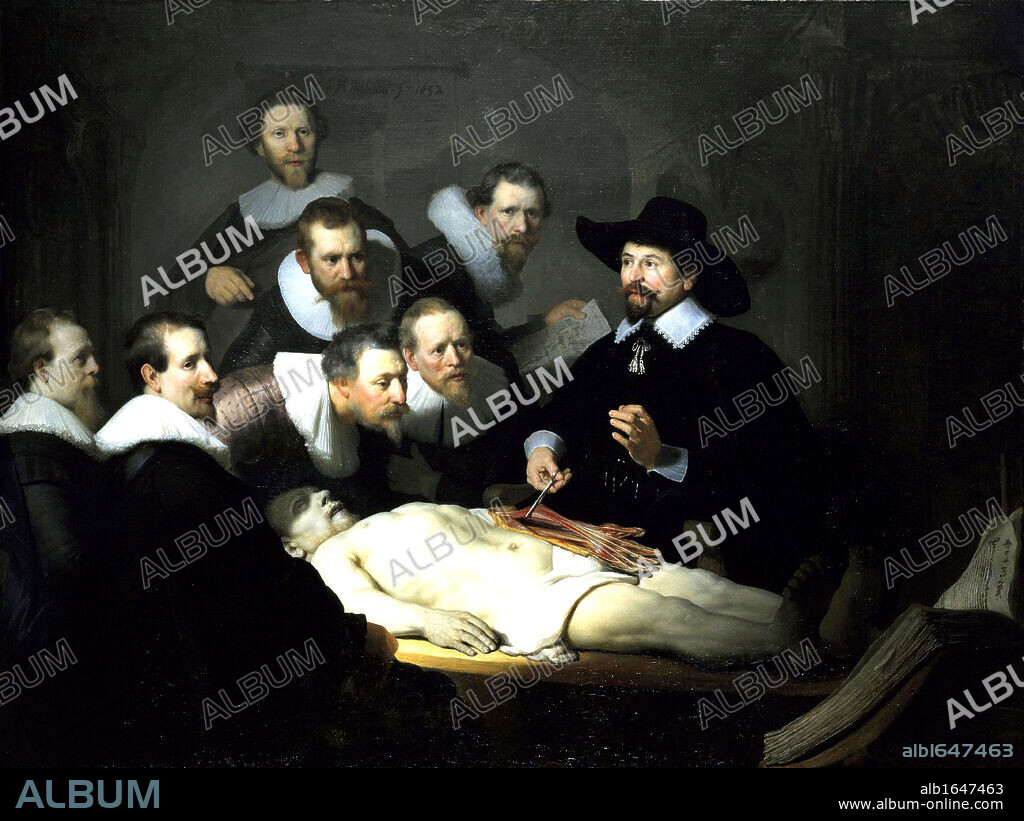 Rembrandt van Rijn (1606 - 1669) The Anatomy Lesson of Dr. Nicolaes Tulp. 1632 Oil on canvas.