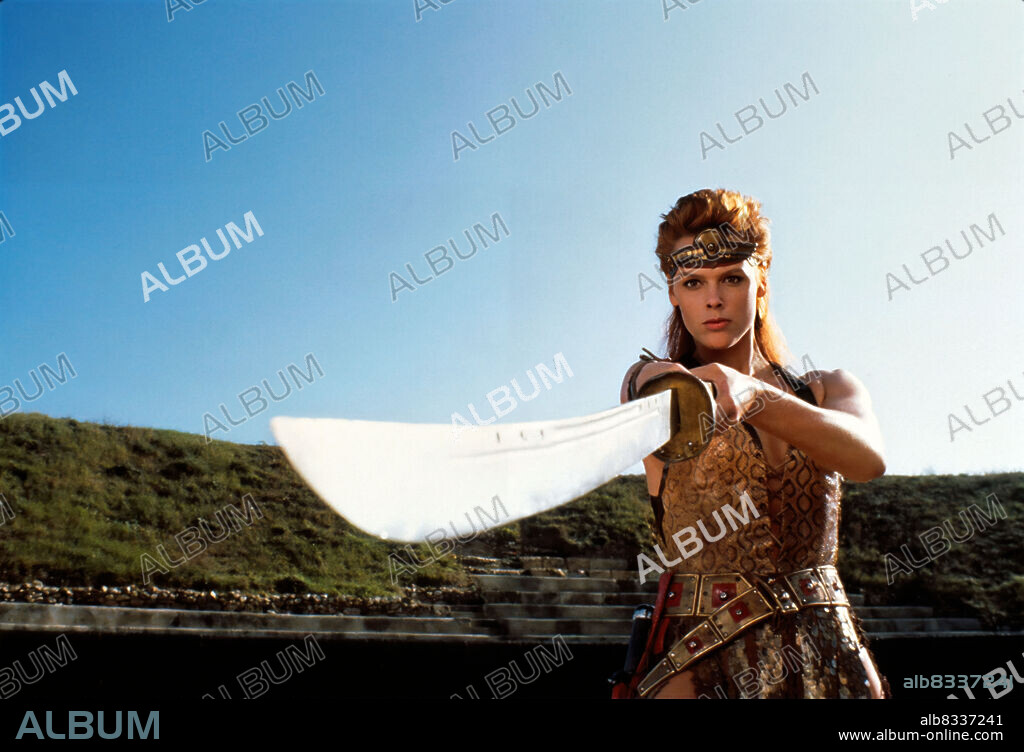 BRIGITTE NIELSEN in DIE RACHE DER SCHWERTKÄMPFERIN, 1985 (RED SONJA), unter der Regie von RICHARD FLEISCHER. Copyright M.G.M/UNITED ARTIST.