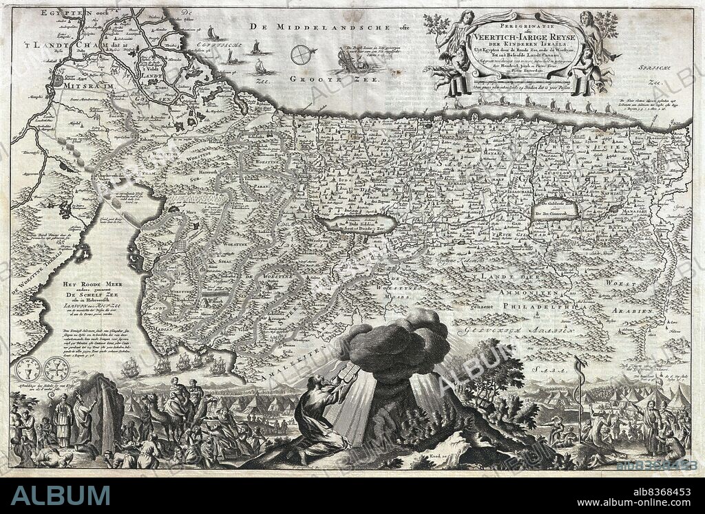 Nicolaes Visscher I (1618-1679) was a Dutch cartographer, engraver and publisher, the son of famed Dutch Golden Age draughtsman Claes Janszoon Visscher. He produced various double hemisphere maps, often working alongside his son, Nicolaes Visscher II, who continued the family tradition after his death.<br/><br/>. Daniel Stoopendaal (1672-1726) was a Dutch engraver and mapmaker based out of Amsterdam. His well known works include garden and landscape prints, as well as re-engravings of Nicolaes Visscher's maps of the Holy Land, for inclusion in the Keur Bible.