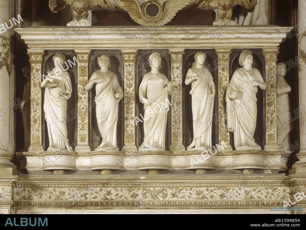 Monumento Al Doge Andrea Vendramin Tullio Lombardo (1455-1532 Italian) Stone San Giovanni e Paolo, Venice, Italy.
