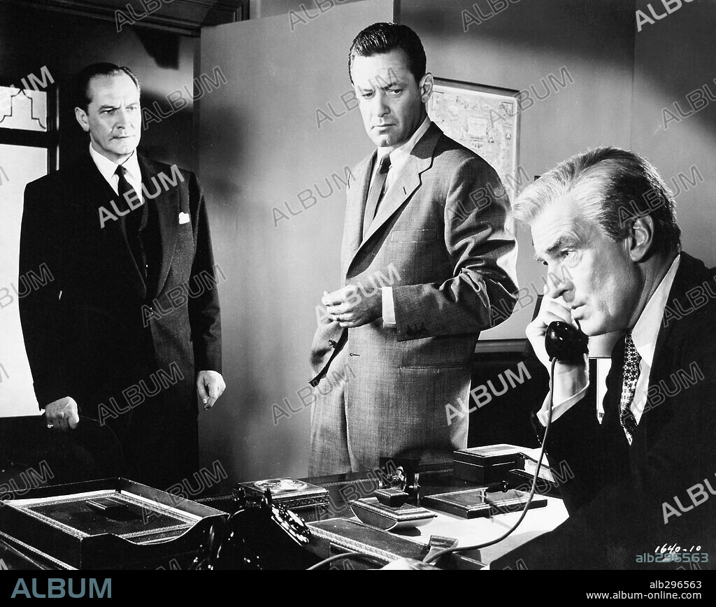 FREDRIC MARCH, WALTER PIDGEON and WILLIAM HOLDEN in EXECUTIVE SUITE, 1954, directed by ROBERT WISE. Copyright M.G.M.